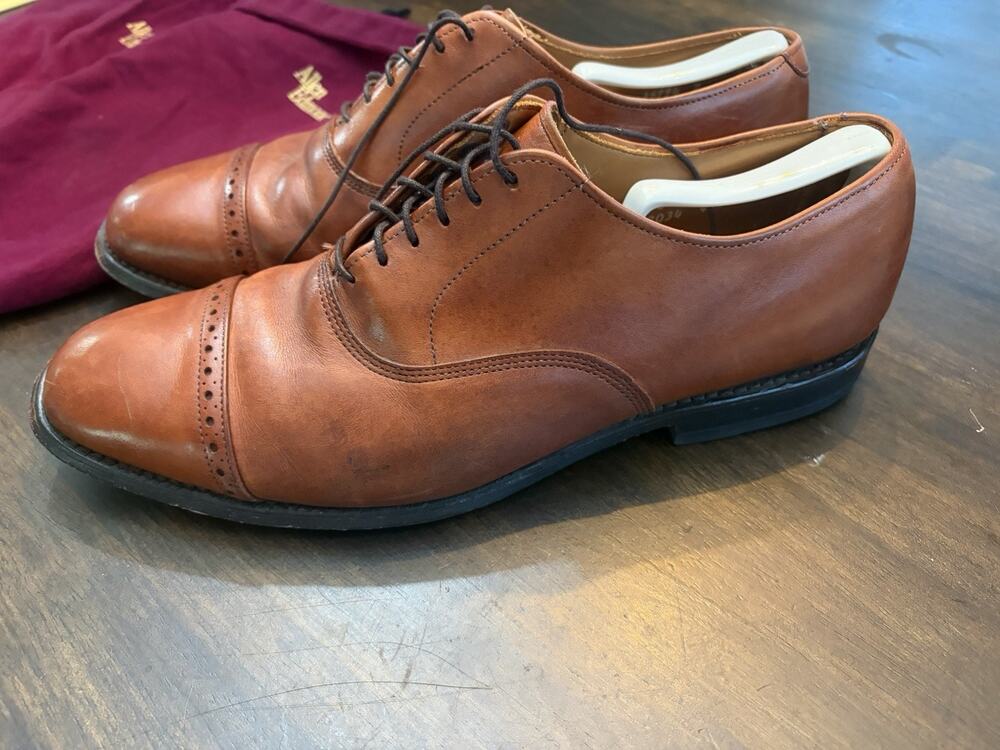 Allen Edmonds Byron Brown Cap Toe mens Dress Oxford Leather Men’s 11 D W/ Bags
